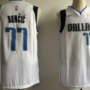 Dallas Mavericks #77 Luka Doncic White Icon Sponsor Swingman Jersey