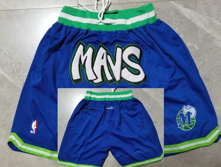 Dallas Mavericks Blue Just Don Shorts