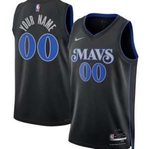 Dallas Mavericks Custom Black 2023 City Icon Heat Press Jersey