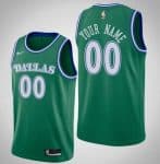 Dallas Mavericks Customized Green Classic Stitched Swingman Jersey