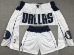 Dallas Mavericks White 2023 Just Don Shorts