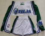 Dallas Mavericks White Just Don Shorts
