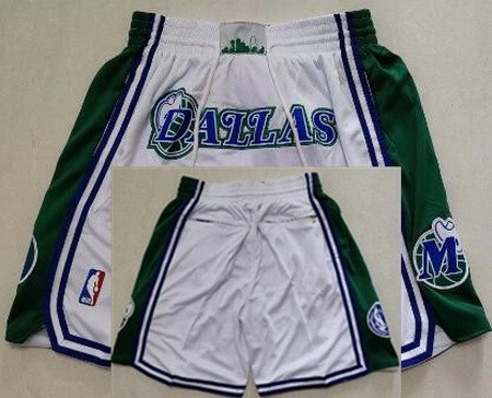 Dallas Mavericks White Just Don Shorts