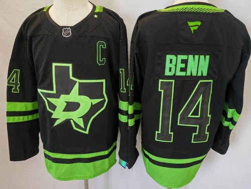 Dallas Stars #14 Jamie Benn Black Alternate Authentic Jersey