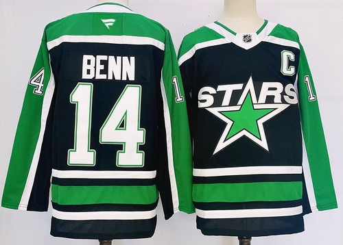 Dallas Stars #14 Jamie Benn Black Authentic Jersey