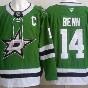 Dallas Stars #14 Jamie Benn Green Authentic Jersey