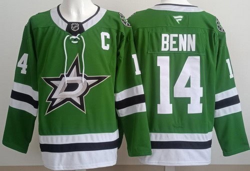Dallas Stars #14 Jamie Benn Green Authentic Jersey