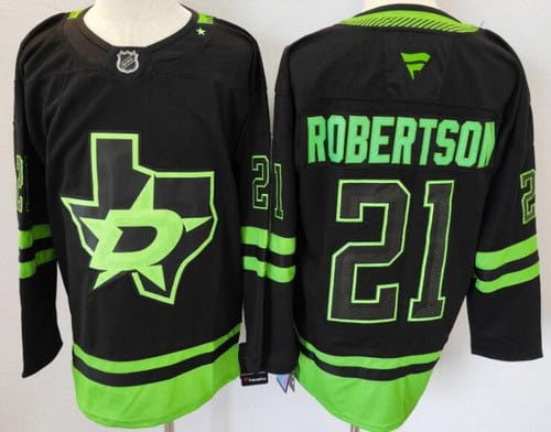 Dallas Stars #21 Jason Robertson Black Alternate Authentic Jersey