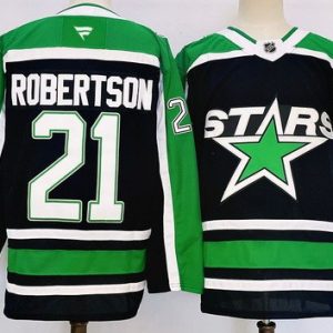 Dallas Stars #21 Jason Robertson Black Authentic Jersey