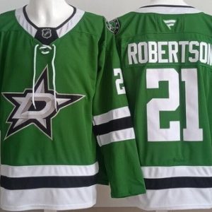 Dallas Stars #21 Jason Robertson Green Authentic Jersey