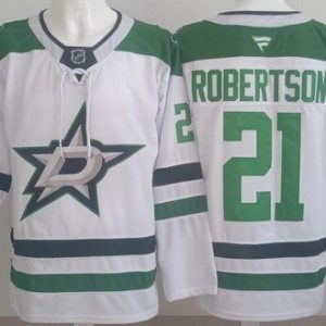 Dallas Stars #21 Jason Robertson White Authentic Jersey
