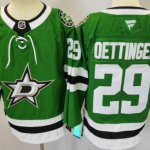 Dallas Stars #29 Jake Oettinger Green Authentic Jersey
