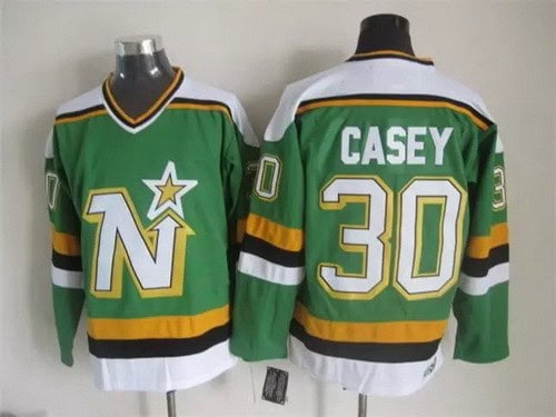 Dallas Stars #30 Jon Casey Green Throwback Jersey