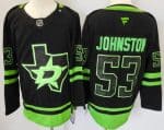 Dallas Stars #53 Wyatt Johnston Black Alternate Authentic Jersey
