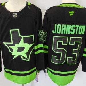 Dallas Stars #53 Wyatt Johnston Black Alternate Authentic Jersey