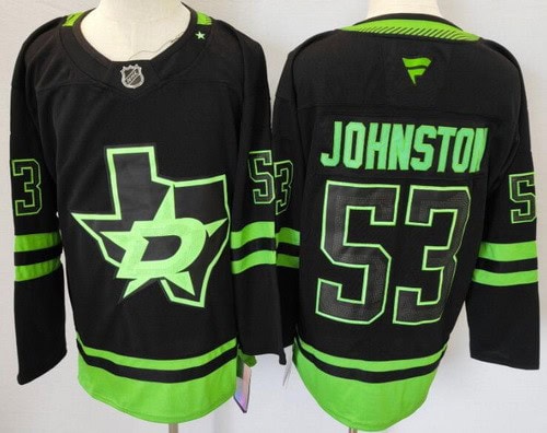 Dallas Stars #53 Wyatt Johnston Black Alternate Authentic Jersey
