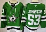 Dallas Stars #53 Wyatt Johnston Green Authentic Jersey