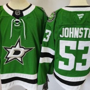 Dallas Stars #53 Wyatt Johnston Green Authentic Jersey