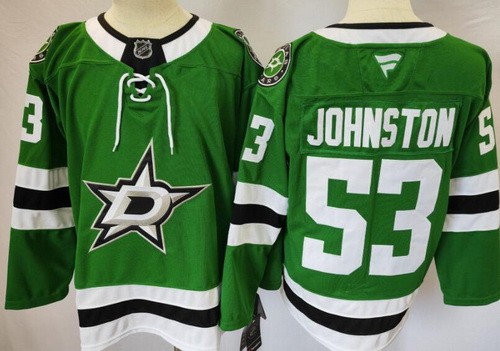 Dallas Stars #53 Wyatt Johnston Green Authentic Jersey