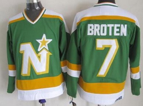 Dallas Stars #7 Neal Broten Green Throwback Jersey