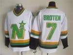 Dallas Stars #7 Neal Broten White Throwback Jersey