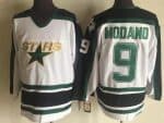 Dallas Stars #9 Mike Modano White Throwback Jersey