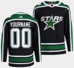 Dallas Stars Customized Black 2022 Reverse Retro Authentic Jersey