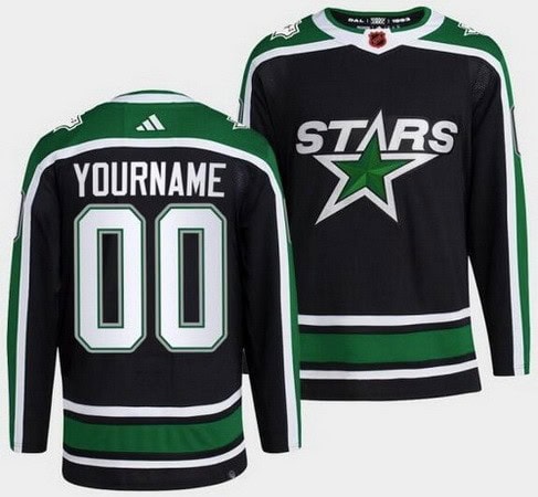 Dallas Stars Customized Black 2022 Reverse Retro Authentic Jersey