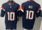 Denver Broncos #10 Bo Nix Limited Navy FUSE Vapor Jersey