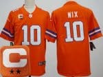 Denver Broncos #10 Bo Nix Limited Orange Throwback 2025 Captain Vapor Jersey