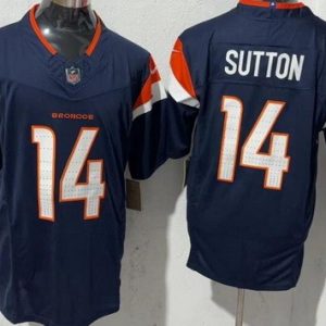 Denver Broncos #14 Courtland Sutton Limited Navy FUSE Vapor Jersey