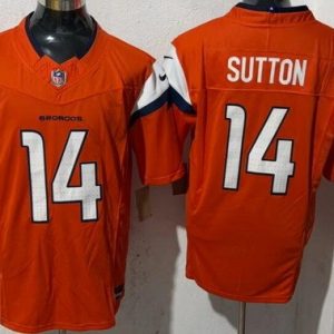 Denver Broncos #14 Courtland Sutton Limited Orange FUSE Vapor Jersey