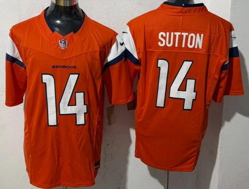 Denver Broncos #14 Courtland Sutton Limited Orange FUSE Vapor Jersey