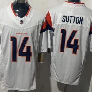 Denver Broncos #14 Courtland Sutton Limited White FUSE Vapor Jersey