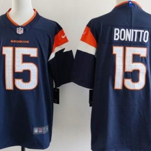 Denver Broncos #15 Nik Bonitto Limited Navy Vapor Jersey