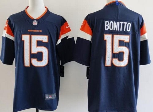 Denver Broncos #15 Nik Bonitto Limited Navy Vapor Jersey