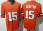 Denver Broncos #15 Nik Bonitto Limited Orange Throwback FUSE Vapor Jersey