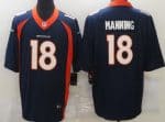 Denver Broncos #18 Peyton Manning Limited Navy Vapor Untouchable Jersey