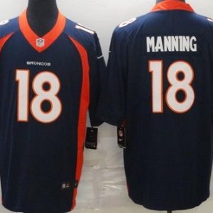 Denver Broncos #18 Peyton Manning Limited Navy Vapor Untouchable Jersey