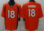 Denver Broncos #18 Peyton Manning Limited Orange Vapor Untouchable Jersey