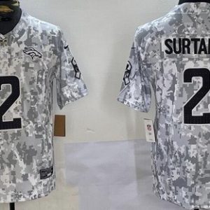 Denver Broncos #2 Patrick Surtain II Limited Arctic Camo 2024 Salute to Service Jersey