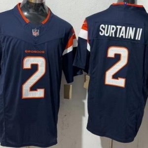 Denver Broncos #2 Patrick Surtain II Limited Navy FUSE Vapor Jersey