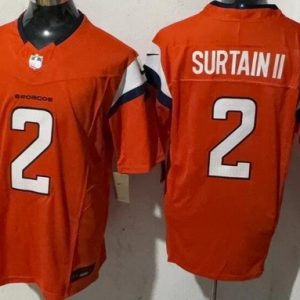Denver Broncos #2 Patrick Surtain II Limited Orange FUSE Vapor Jersey