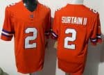 Denver Broncos #2 Patrick Surtain II Limited Orange Throwback FUSE Vapor Jersey