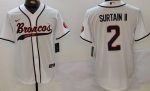 Denver Broncos #2 Patrick Surtain II Limited White Fashion Baseball Jersey