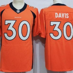 Denver Broncos #30 Terrell Davis Limited Orange Vapor Jersey