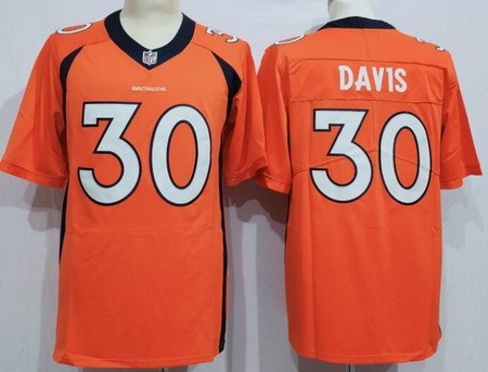 Denver Broncos #30 Terrell Davis Limited Orange Vapor Jersey