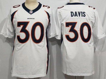 Denver Broncos #30 Terrell Davis Limited White Vapor Jersey