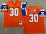 Denver Broncos #30 Terrell Davis Orange 1997 Throwback Jersey