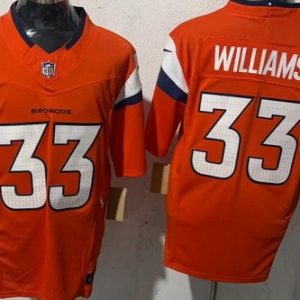 Denver Broncos #33 Javonte Williams Limited Orange FUSE Vapor Jersey